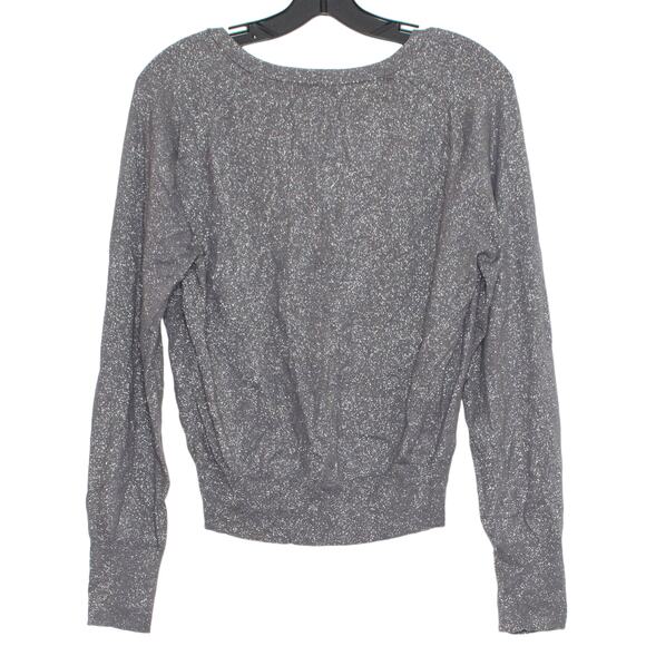 Talbots Vintage Sweater Y2K Coquette Coastal Preppy Academia Metallic Gray Large - Picture 2 of 5